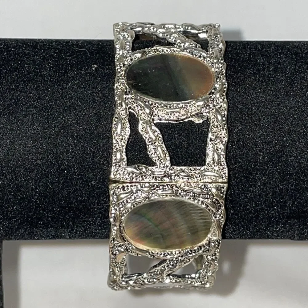 Cute Chunky Bracelets with Opal Gems